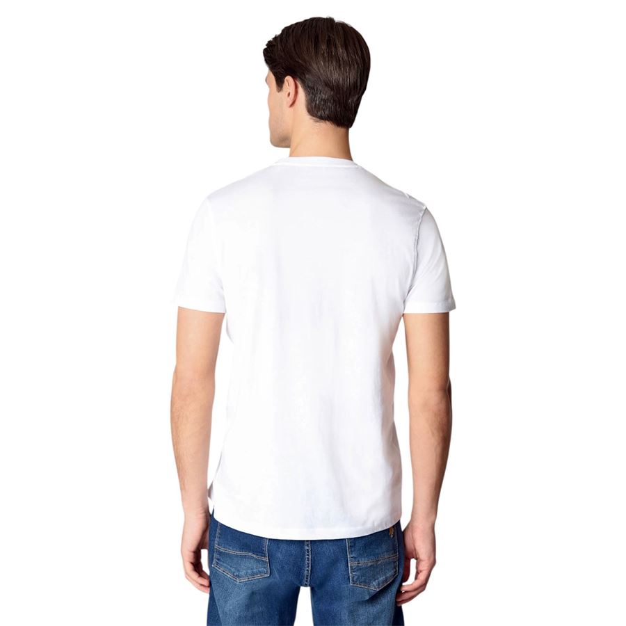 T-shirt a maniche corte da uomo in cotone con bandiera U.S. Polo Assn | US41154008100
